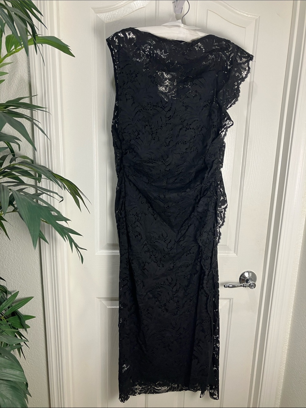 A.L.C. Astrid Lace Midi Dress, 12, Black